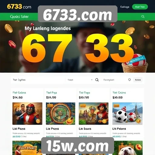 Exploração das ofertas de jogos no 6733.com